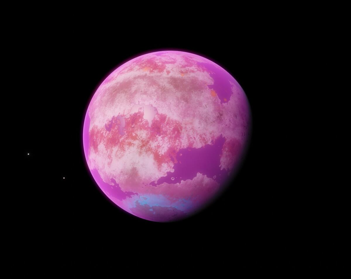 Farout: scoperto l'oggetto più lontano del sistema solare - Rappresentazione artistica del potenziale pianeta nano. Credits: www.scienzenotizie.it