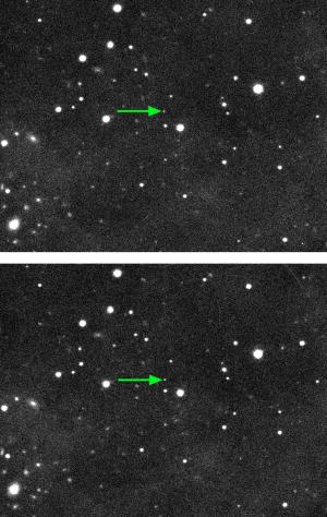 Immagini di 2018 Vfg18 “Farout”, ottenute dal Subaru Telescope il 10 novembre 2018. Credits: Scott S. Sheppard e David Tholen