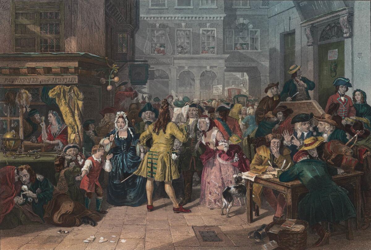 La Bolla della Compagnia dei Mari del Sud - South Sea Bubble di Edward Matthew Ward. Fonte Wikipedia