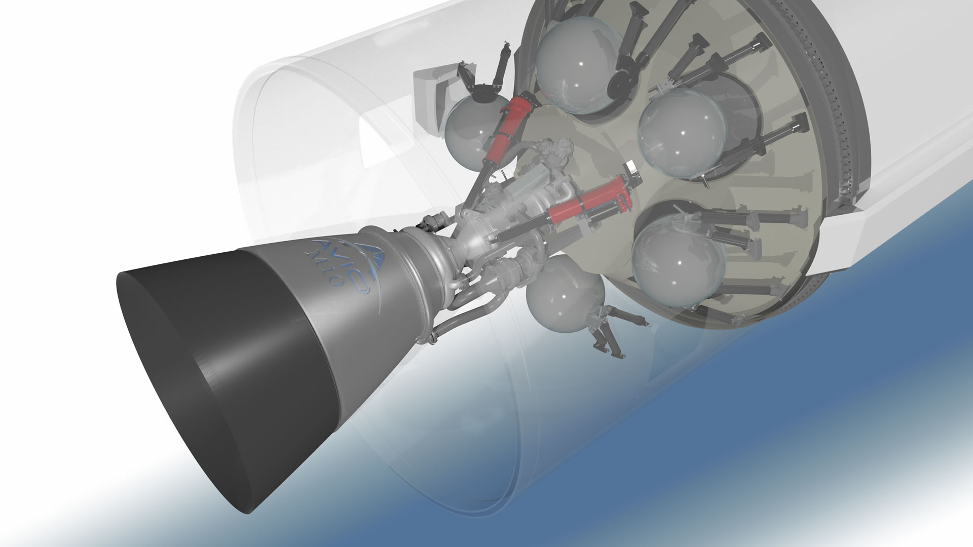 Riproduzione 3D del motore M10. Credits: avio.com