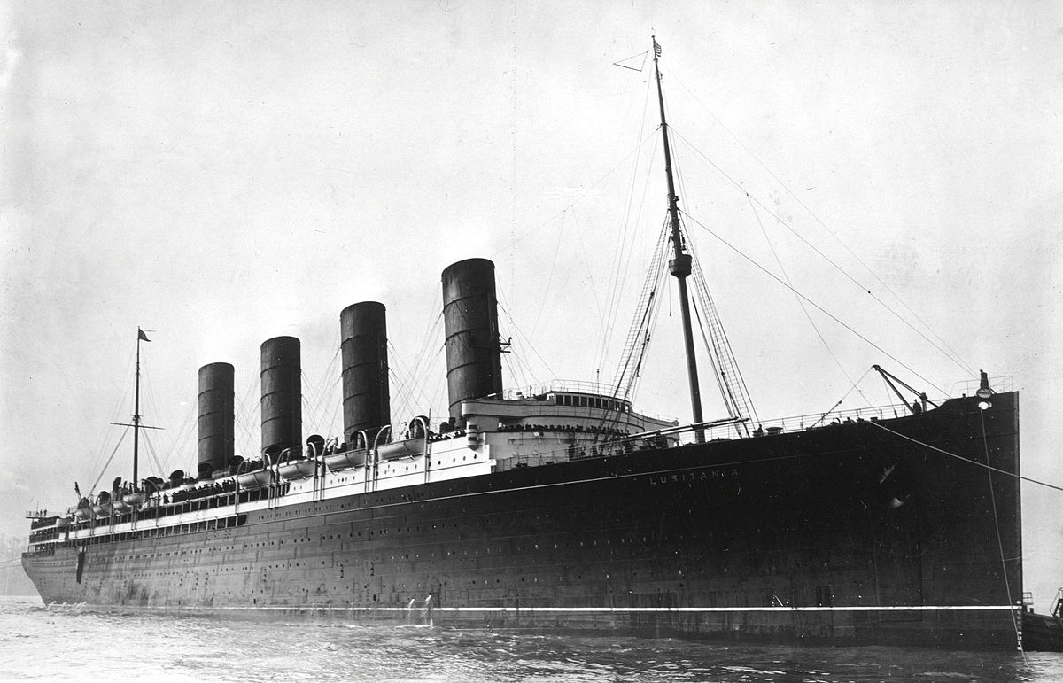 La RMS Lusitania della Cunard Line, PH: wikipedia.org