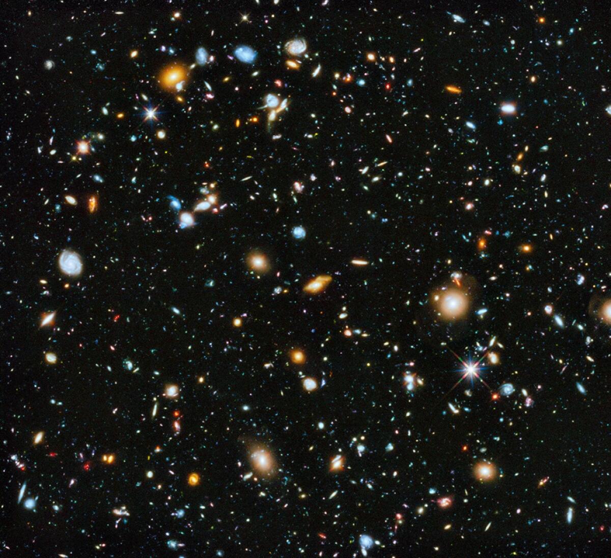 Il grande mistero dell'Universo: la materia oscura - Immagine di una porzione di Universo catturata dal telescopio Hubble

Crediti: www.focus.it