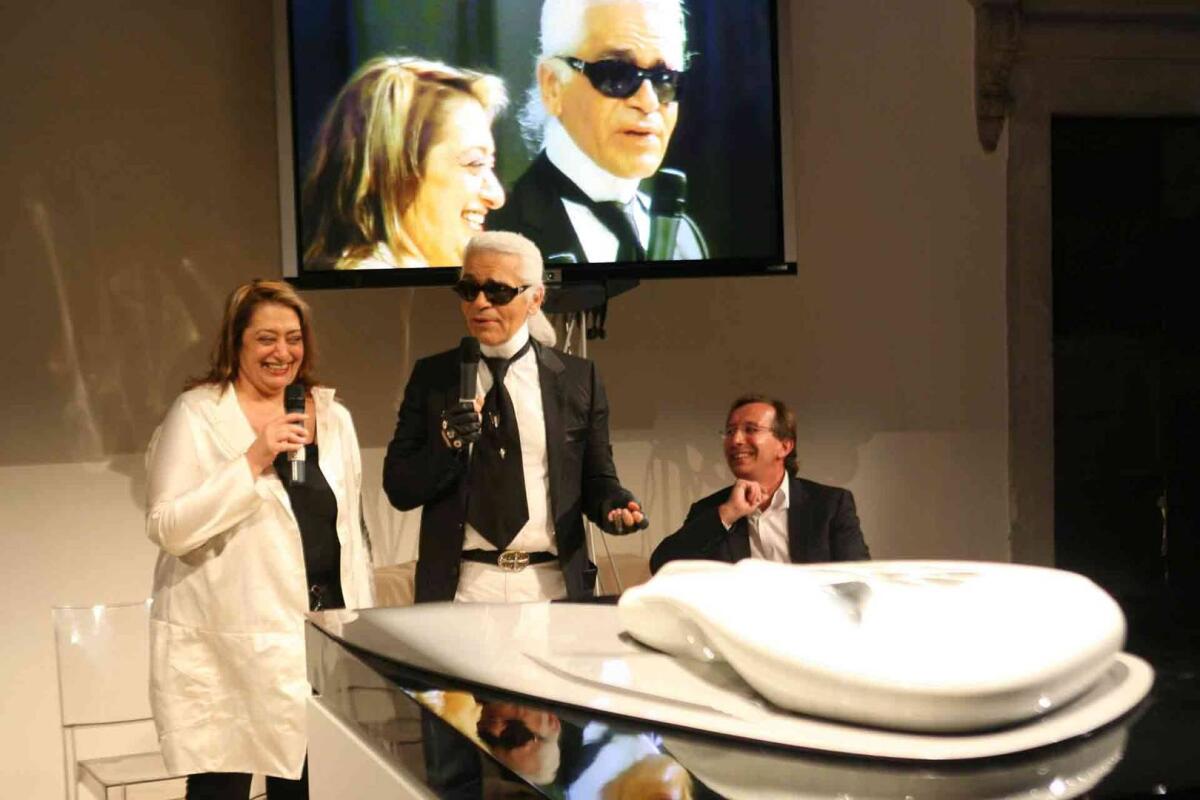 Karl Lagerfeld & Zaha Hadid, il Mobile Art Pavilion - PH: vogue_.com