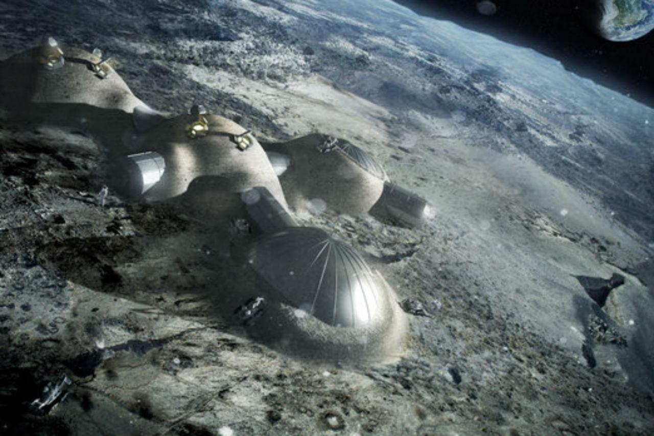 Prototipo di base sulla Luna.Crediti: www.adnkronos.com
