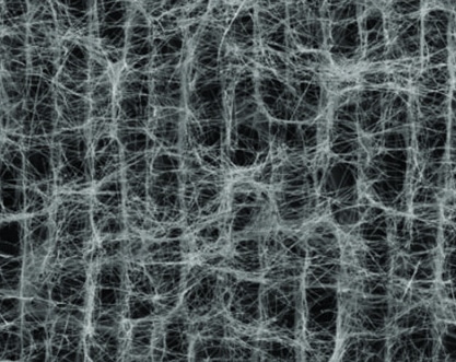 Struttura al microscopio di aerogelCrediti: www.llnl.gov