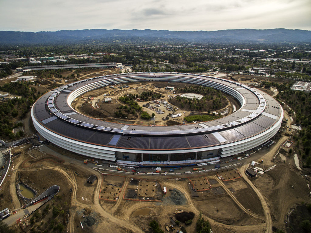 Vista aerea dell'Apple Park di Cupertino. PH: SiliconBeat