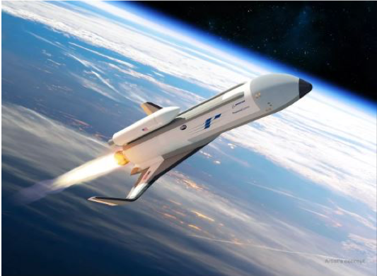Rappresentazione artistica delllo spazioplano. Credits: boeing.com