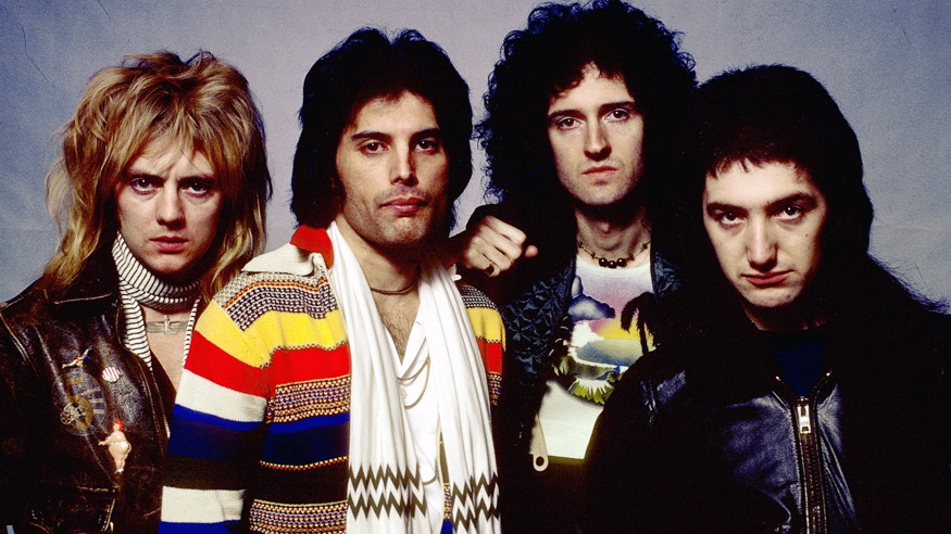 I Queen (Da sinistra verso destra Roger Taylor, Freddie Mercury, Brian May and John Deacon). Credits: Photo by Richard E. Aaron/Redferns