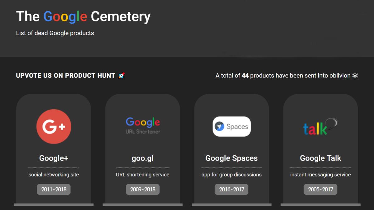I servizi chiusi di Google: due siti per raccoglierli tutti - 