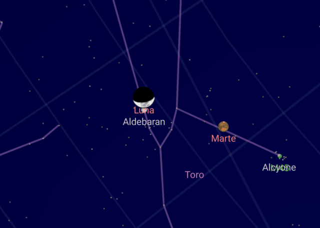 La costellazione del Toro nel cielo 2017.Crediti: www.meteoweb.eu