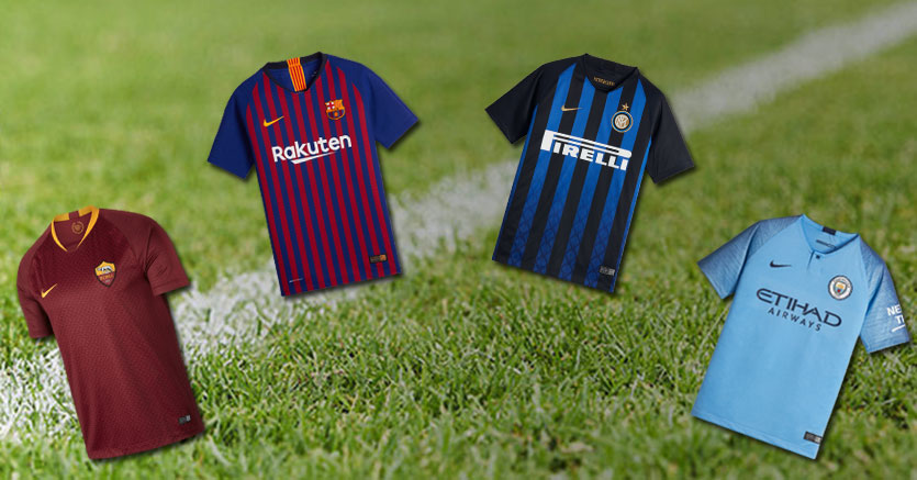 Le maglie dei club sponsorizzati da Nike