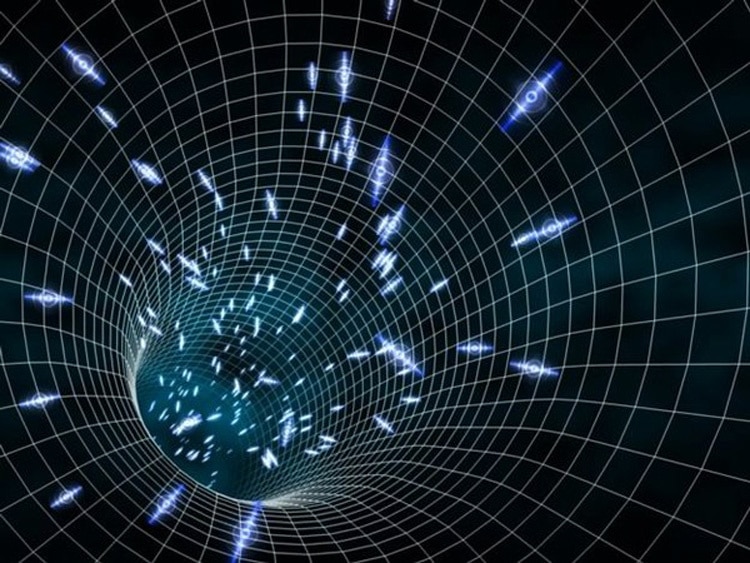Possibili raggi cosmici in cunicolo spazio-tempo.Crediti: www.astronomicamens.com