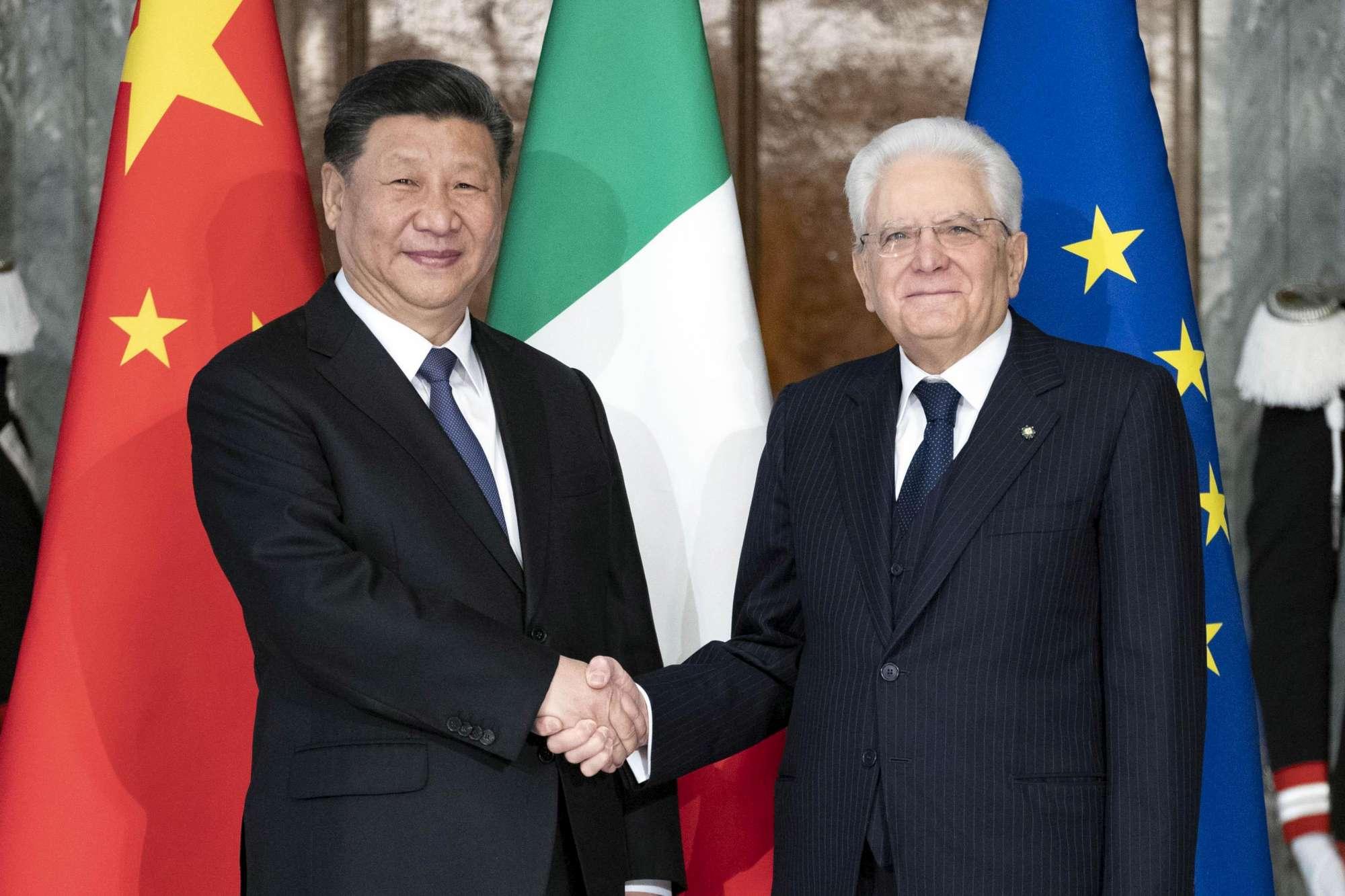 Il Presidente della Repubblica popolare cinese Zi Jinping insieme al Presidente della Repubblica Sergio Mattarella. Credits: Quirinale.it