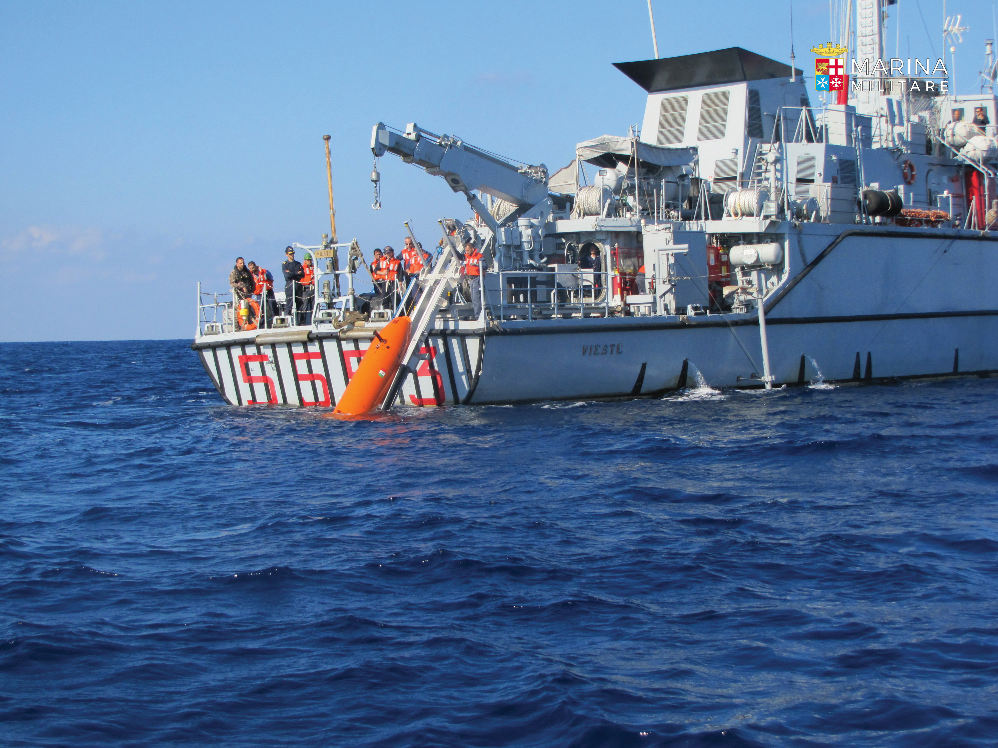 Nave Vieste, messa a mare HuginPH: Marina Militare