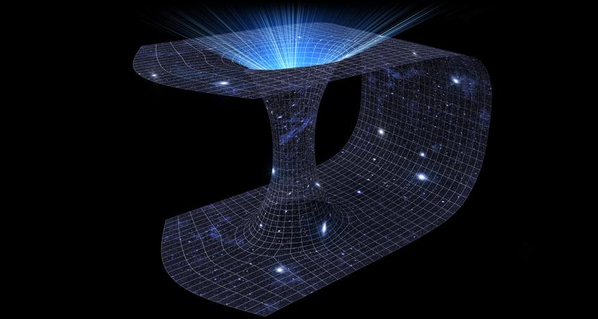 Ricostruzione di un wormhole.Crediti: www.sciencenews.org