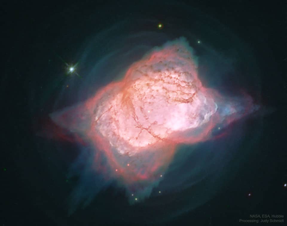 La nebulosa che ospita la prima molecola formata nell'Universo.Crediti: Hubble, NASA, ESA; Processing & License: Judy Schmidt