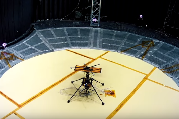 L'elicottero durante un test. Credits: NASA