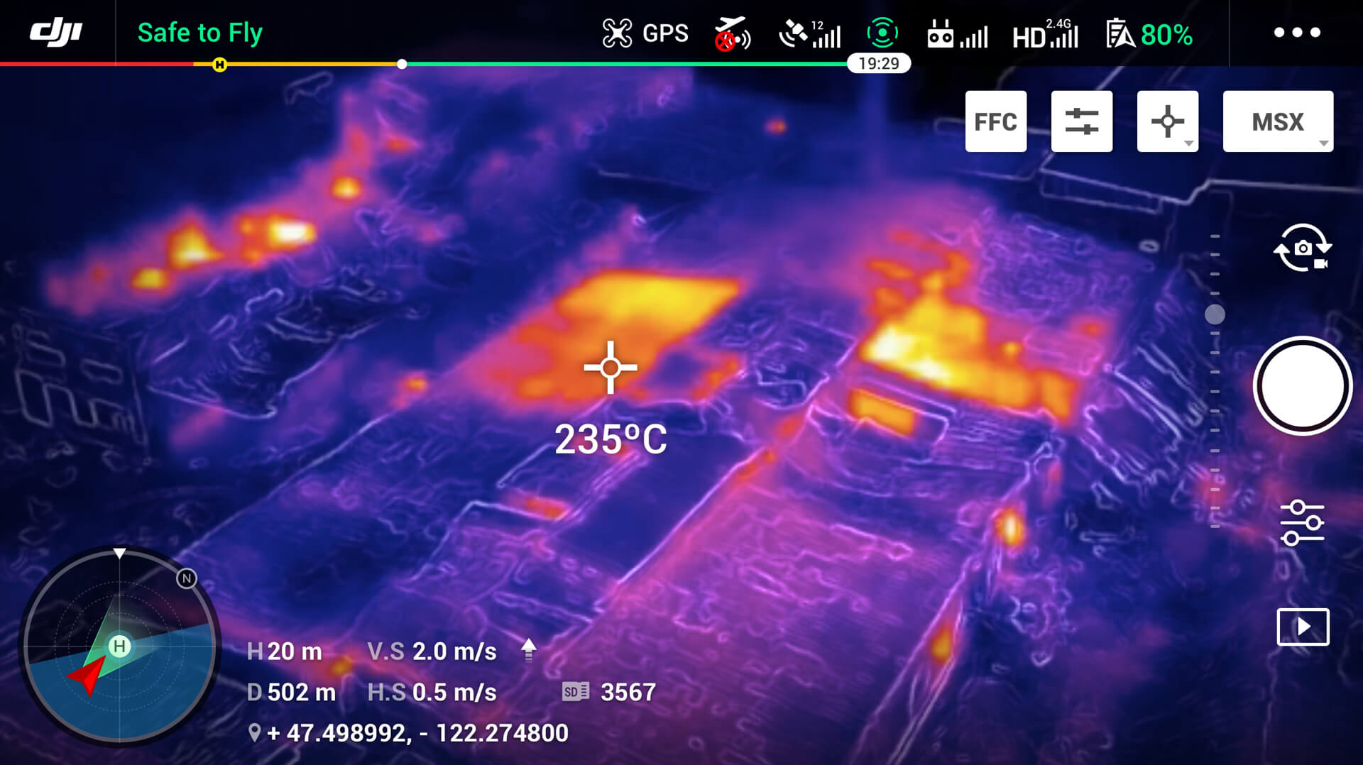 Un esempio di visione del drone Mavic 2. Credits: dji.com
