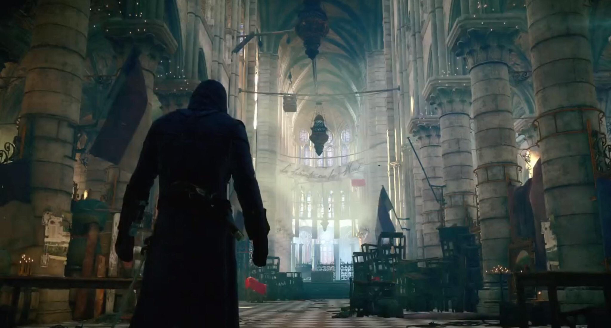 Interni di Notre Dame in AC Unity. Credits: twitter.com