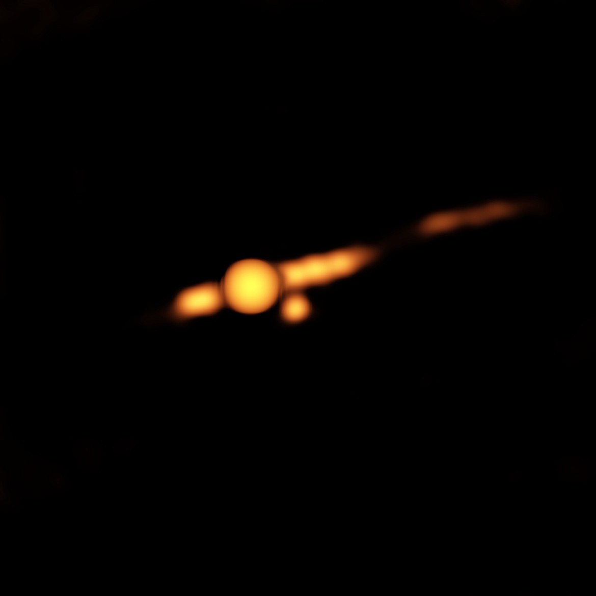 Il doppio buco nero di Cygnus A catturato dal VLA.Crediti: Perley, et al., NRAO/AUI/NSF