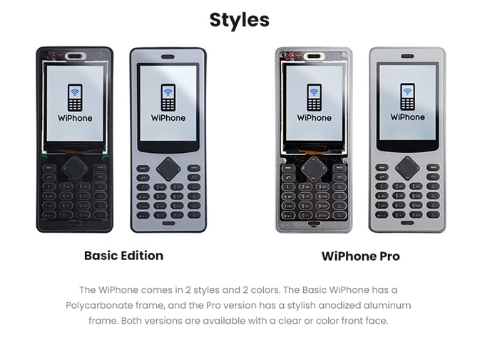 Screen dalla campagna kickstarter di WiPhone Credit: kickstarter.com