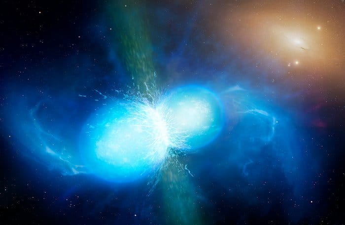 Rappresentazione del collasso di due stelle di neutroni.Crediti: www.businessinsider.com