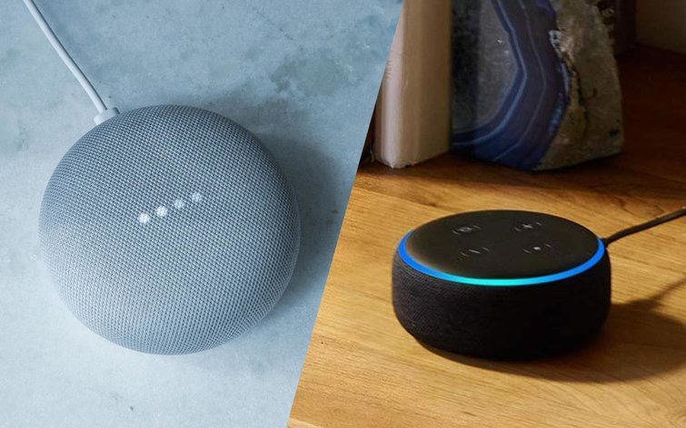 Google Home Mini ( a sinistra) e Amazon Echo Dot ( destra). PH: Tom's Guide