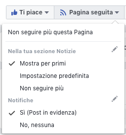 Solo opzione “follow” per le pagine di Facebook?
