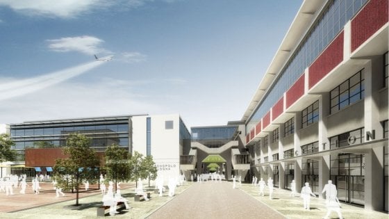 Rendering del tecnopolo dove sarà ospitato il supercomputer . Credits: repubblica.it