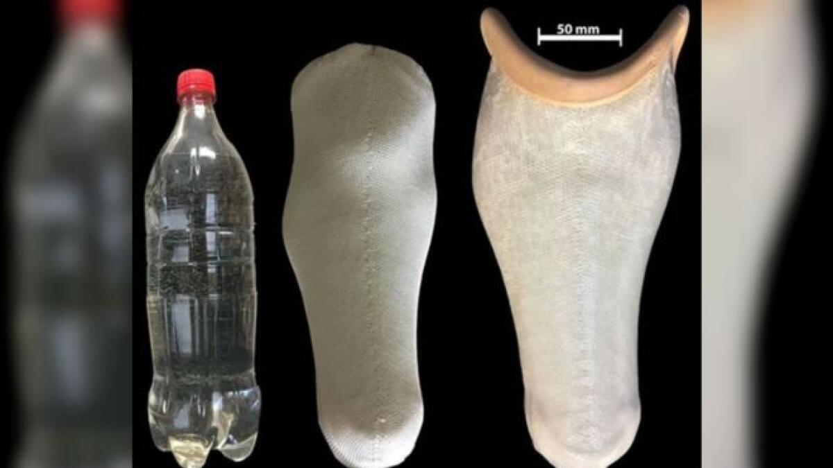 Protesi d'arto inferiore: l'ultima trasformazione della plastica riciclata - Protesi d'arto inferiore: l'ultima trasformazione della plastica riciclata
Credits: De Montfort University Leicester