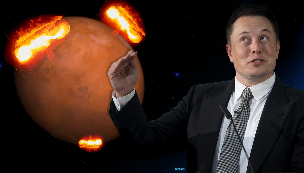Elon Musk: bombe atomiche su Marte - Credits: metro.co.uk