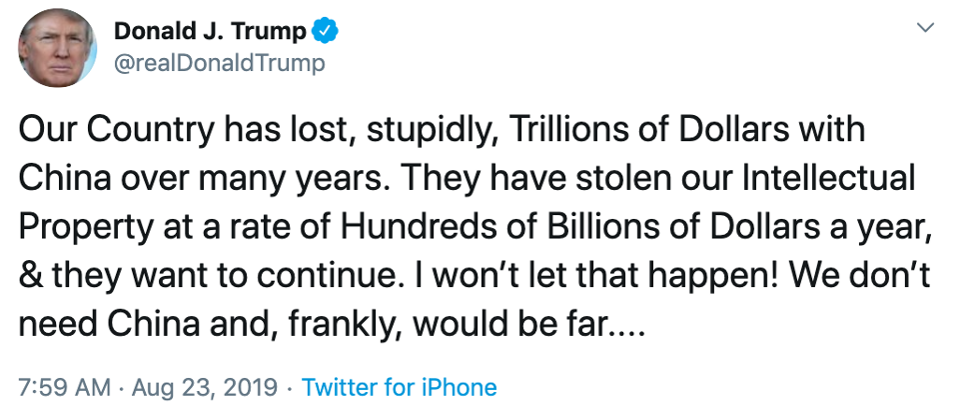 I tweets di Trump costano agli investitori oltre 500 miliardi di dollari