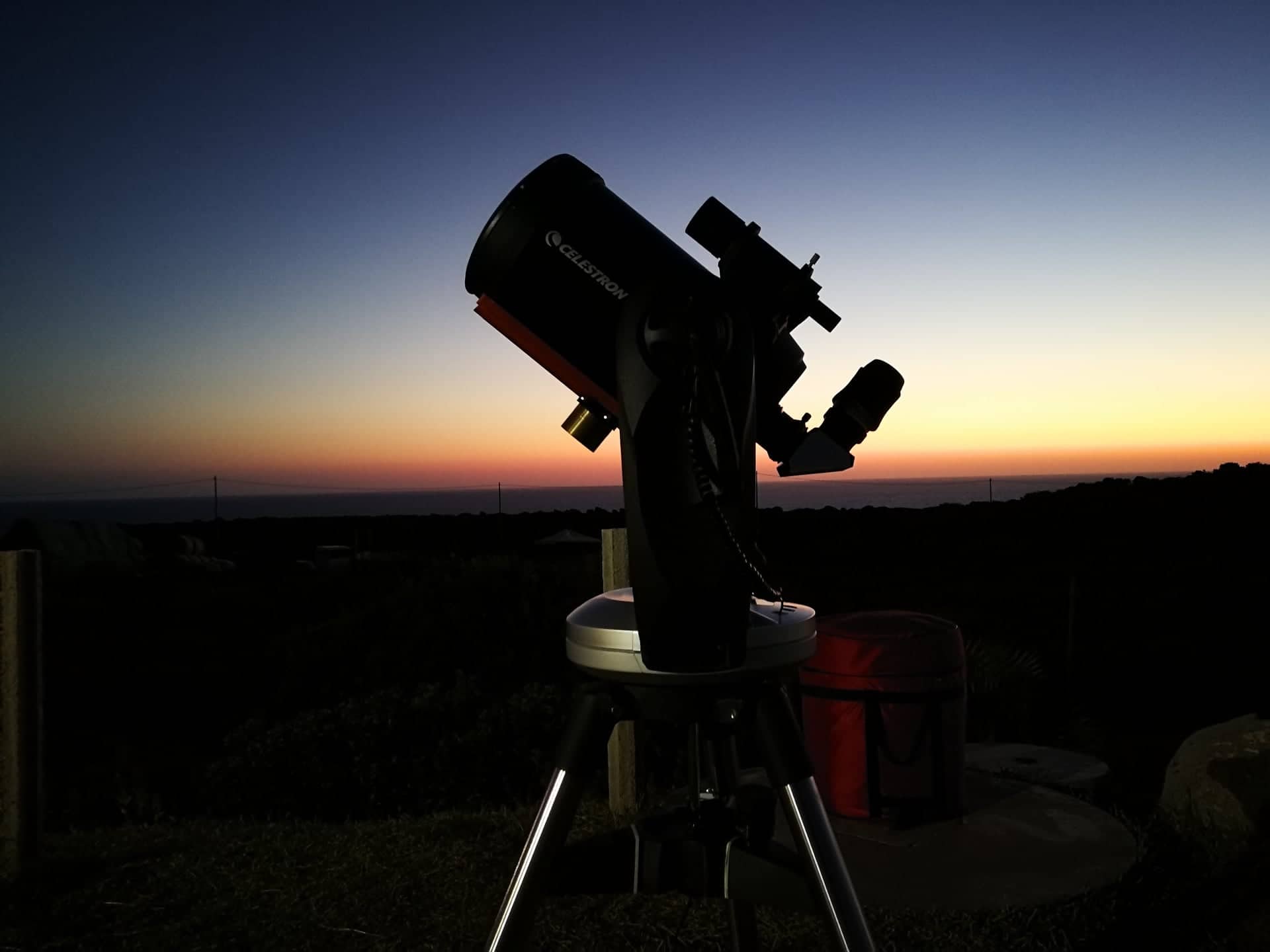 Il telescopio utilizzato da Manuel Floris la notte dell'evento