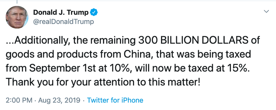 I tweets di Trump costano agli investitori oltre 500 miliardi di dollari
