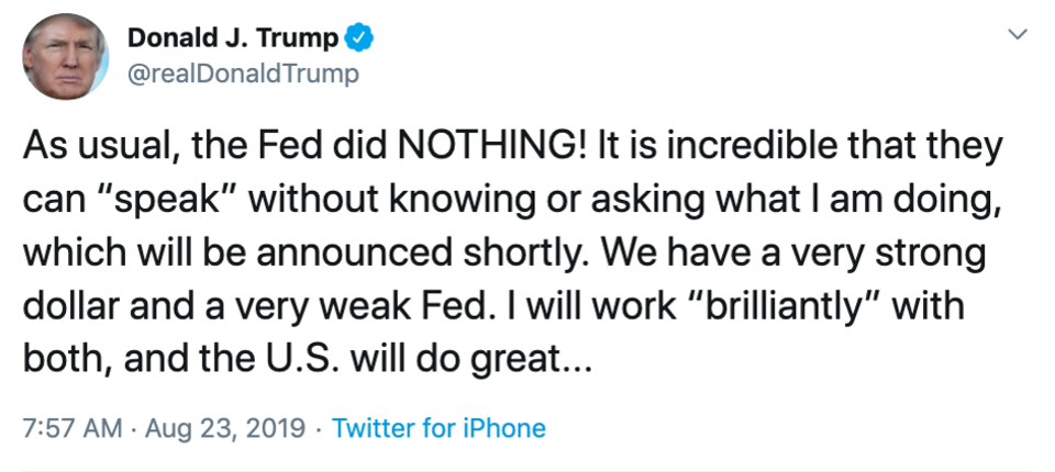 I tweets di Trump costano agli investitori oltre 500 miliardi di dollari