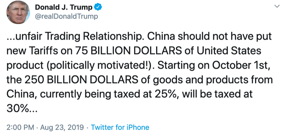 I tweets di Trump costano agli investitori oltre 500 miliardi di dollari