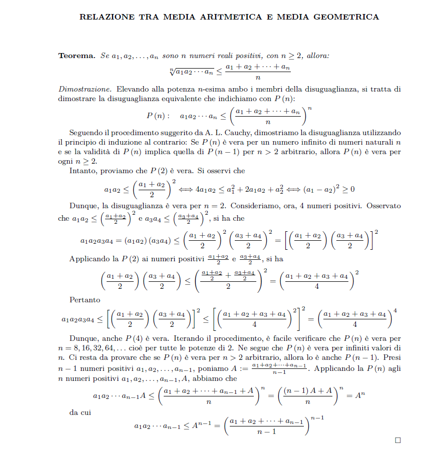 Media statistica, organizzazione aziendale e... calcio? Cauchy ed il suo teorema