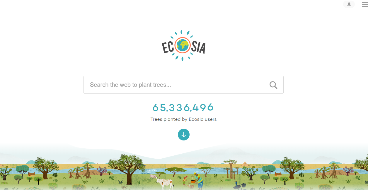 Home Page del motore di ricerca.