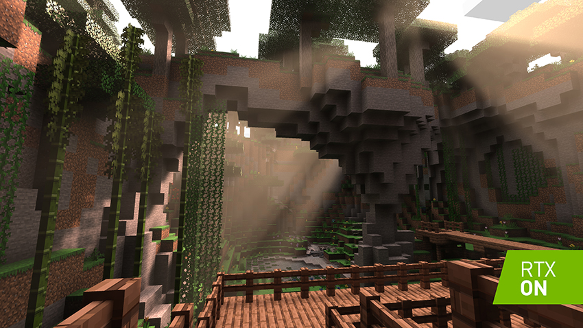 Minecraft con ray tracing. Credits: nvidia.com
