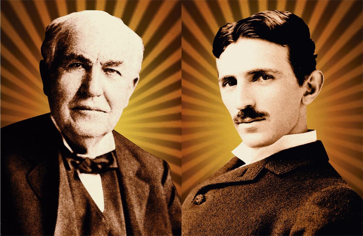 Quella volta che Edison sfruttò Tesla senza pagarlo - Edison e Tesla, crediti: nationalgeographic.com