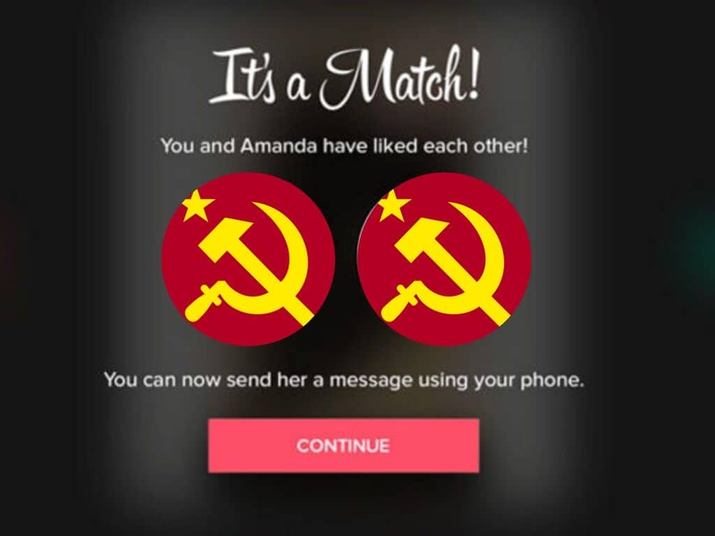 Idea di schermata per PTinder. Credits: www.tpi.it