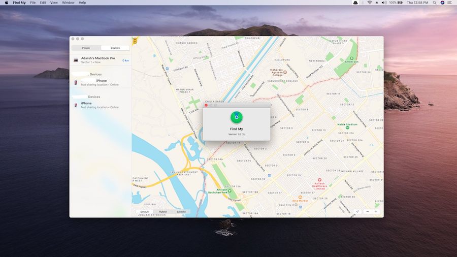 Dispositivo trovato da Find My. Credits: fossbytes.com