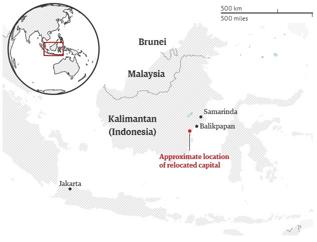 La nuova sede di Jakarta sull'isola del Borneo. PH: archdaily.com