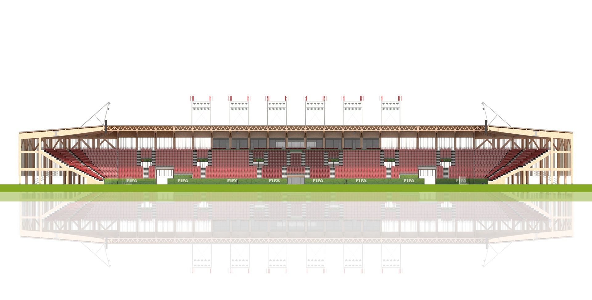 Sezione di un esempio di stadio modulare. Ph: bearstadiums.com