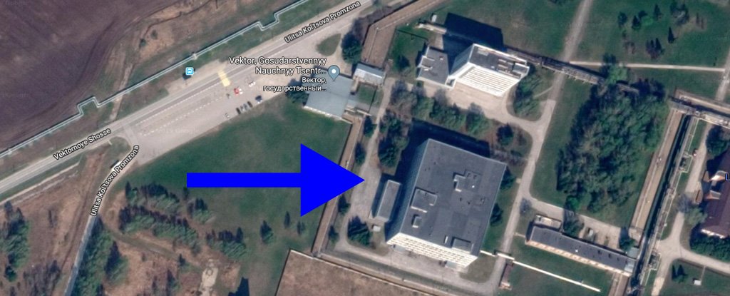 Un'immagine tratta da google maps del sito della Russia a rischio contaminazione.