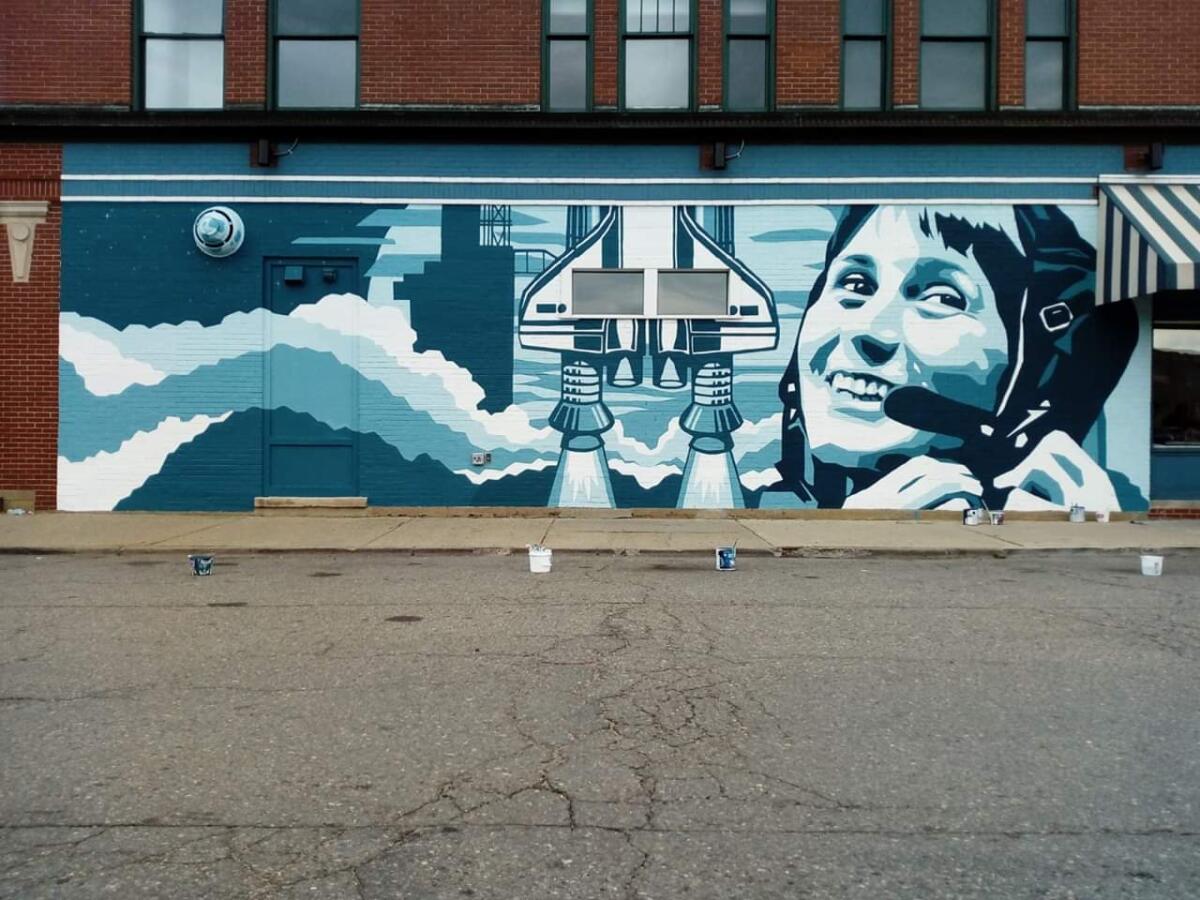 Il murales dedicato a Samantha Cristoforetti a Detroit - Samantha Cristoforetti, crediti: Orticanoodles