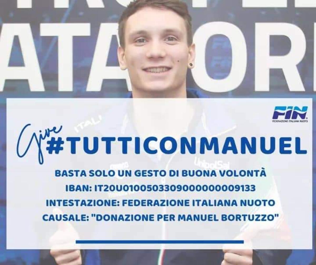 Manuel Bortuzzo: "Potrei tornare a camminare!" - Manuel Bortuzzo, crediti: pagina Facebook "tutti con manuel"