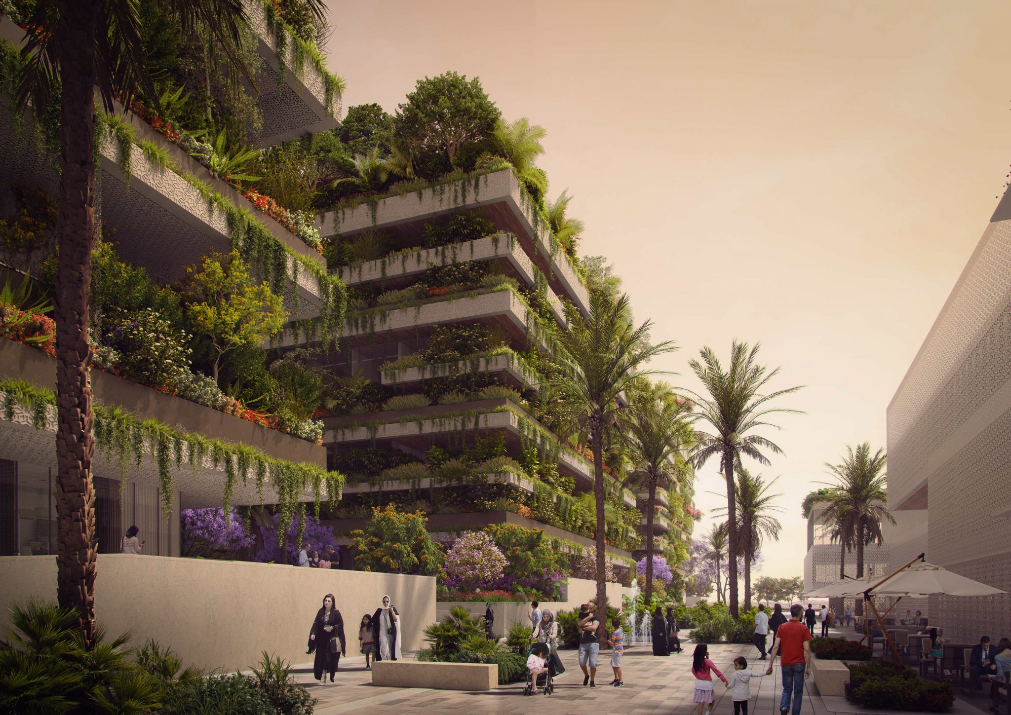 Rendering dei tre edifici. PH: stefanoboeriarchitetti.net