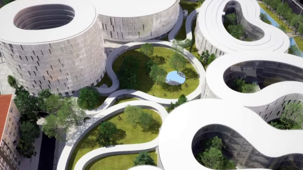 Rendering con vista dall'alto. Ph. milanotoday.it