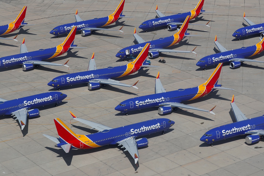 Grounded Southwest Airlines Boeing 737 MAX 8Credits: REUTERS/Mike Blake